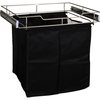 Hardware Resources Chrome 18" Deep Pullout Canvas Hamper with Removable Laundry Bag POHS-18PC